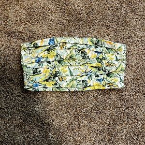 Strapless Abercrombie & Fitch floral strapless top